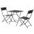 Conjunto de 2 sillas y mesa Ratán marrón Outsunny