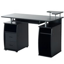 Mesa para ordenador de color negro 120x55x85cm Homcom