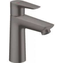 Grifo de lavabo monomando Talis 110 Coolstart cromo negro cepillado con desagüe automático Hansgrohe