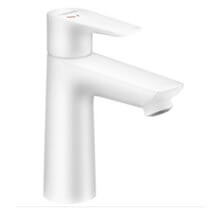 Grifo de lavabo monomando Talis 110 Coolstart blanco mate desagüe automático Hansgrohe