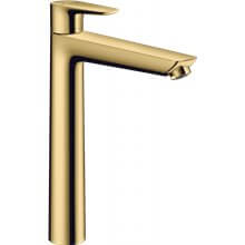 Grifo de lavabo monomando Talis 240 oro pulido con desagüe automático Hansgrohe