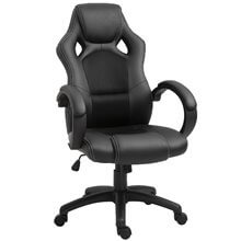 Silla ejecutiva de oficina de color negro Homcom
