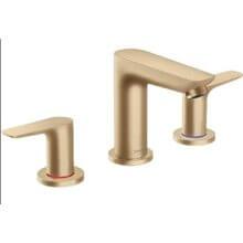 Grifo de lavabo 3 agujeros Talis bronce cepillado con desagüe automático Hansgrohe