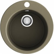 Fregadero circular de 1 cuba Albero 48 x 48cm Zafiro Basic Poalgi 
