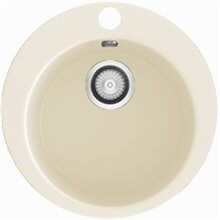 Fregadero circular de 1 cuba Pergamón 48 x 48cm Zafiro Basic Poalgi 