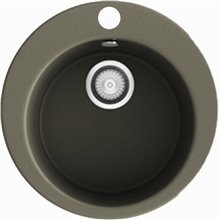 Fregadero circular de 1 cuba Tundra 48 x 48cm Zafiro Basic Poalgi 