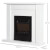 Chimenea eléctrica decorativa blanca y negra con termostato Homcom