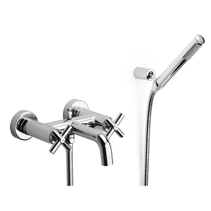 Grifo de ba&ntilde;era-ducha bimando exterior Loft Roca