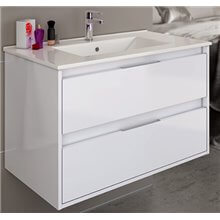 Mueble con lavabo suspendido 80 cm Blanco Lacado Bolton BañoStar
