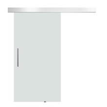 Puerta de corredera con vidrio satinado 205x102,5 Homcom