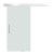 Puerta de corredera con vidrio satinado 205x102,5 Homcom