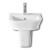 Lavabo semipedestal The Gap 45x42cm Roca