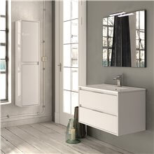 Mueble con lavabo suspendido 60 cm Blanco Lacado Bolton BañoStar