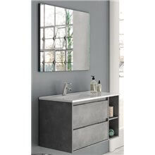 Mueble con lavabo suspendido 80 cm Cemento Dover BañoStar