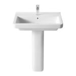 Lavabo con pedestal Dama 65x46cm Roca