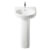 Lavabo con pedestal Meridian 50x46cm Roca