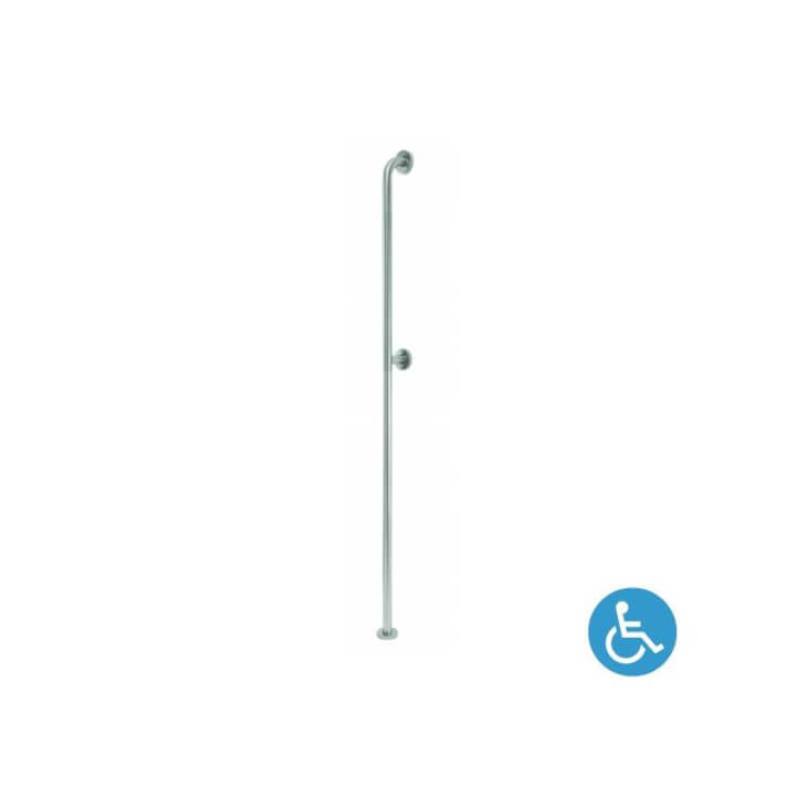 Barra de apoyo a pared y suelo INOX WCCARE 180 con 3 puntos de fijaci&oacute;n
