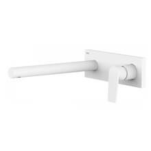 Grifo de pared mural Blanco 25 cm para lavabo PROJECT TRES