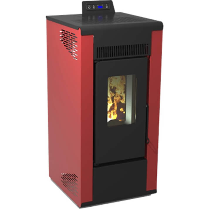 Estufa de pellets Tectro TBH 567 rojo Qlima