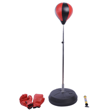 Saco de boxeo de pie con altura ajustable rojo y negro Homcom