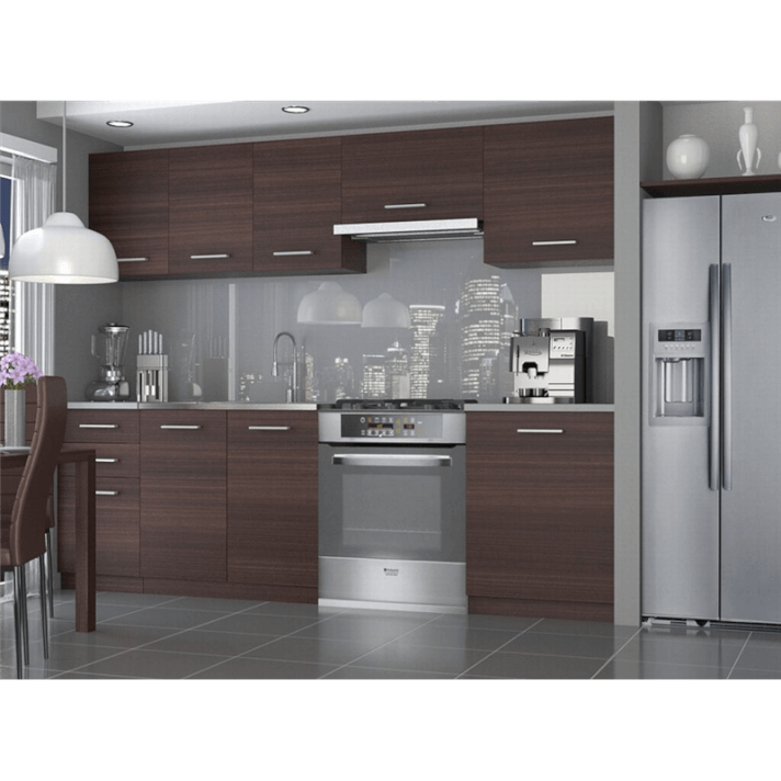 Cocina 240cm casta&ntilde;o Economy Tarraco