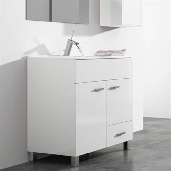 Mueble con lavabo 80 Blanco brillo Samos TEGLER