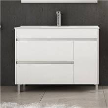 Mueble con lavabo 80 Blanco brillo Caprera TEGLER