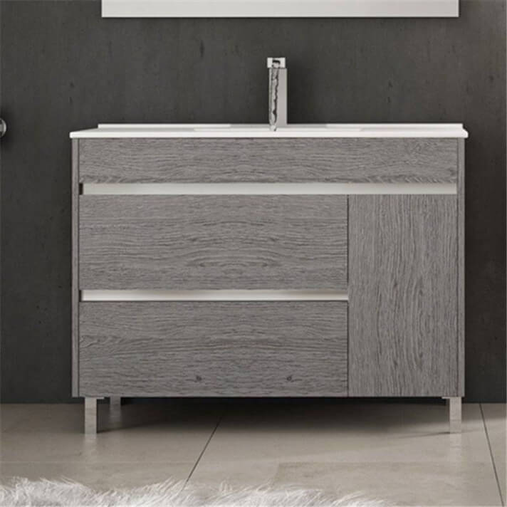 Mueble con lavabo 100 Roble Smoky Caprera TEGLER