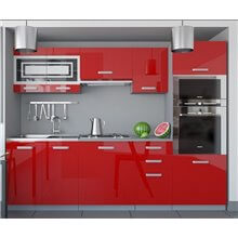 Cocina 240cm color rojo Paula Tarraco