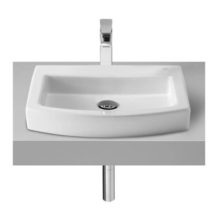 Lavabo sobrencimera sin orificio Hall Roca