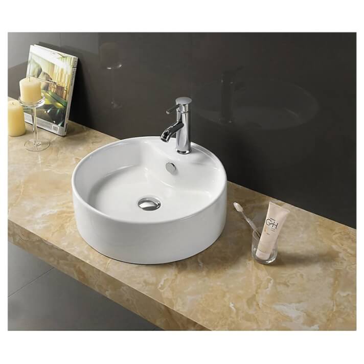 Lavabo redondo blanco Ronda TCOEX