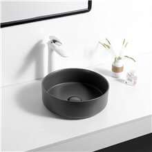 Lavabo sobre encimera negro mate Black Round TCOEX