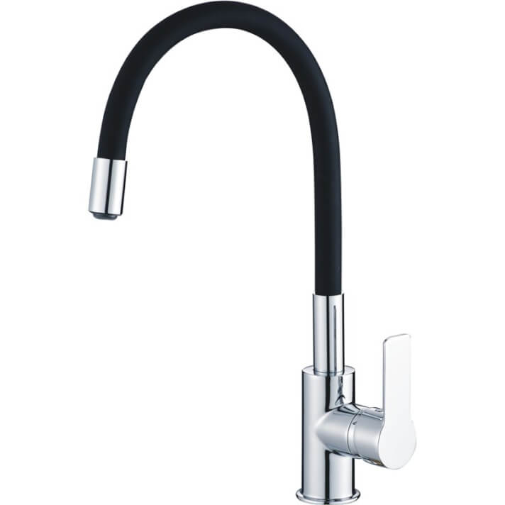 Grifo de cocina flexible negro Tenerife TCOEX