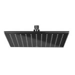 Rociador 30x30cm cuadrado negro titanio Rainsense Roca