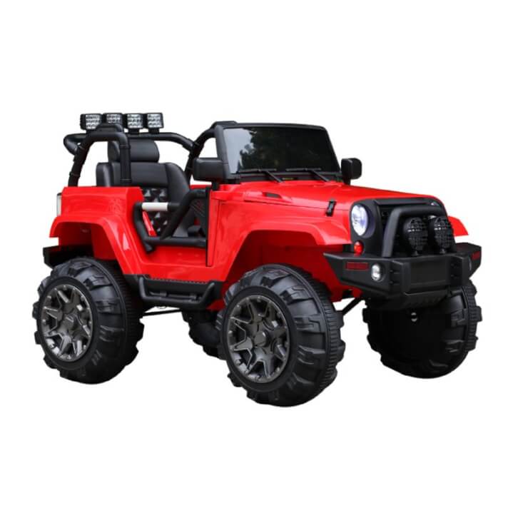 Coche el&eacute;ctrico todoterreno con control remoto rojo Homcom