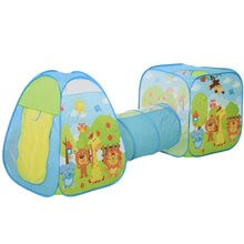 Zona infantil 3 en 1 de color azul y verde Homcom