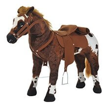 Caballo realista de felpa suave con sonido Homcom