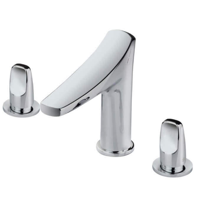 Grifo de lavabo bimando Sense de 3 agujeros Teka