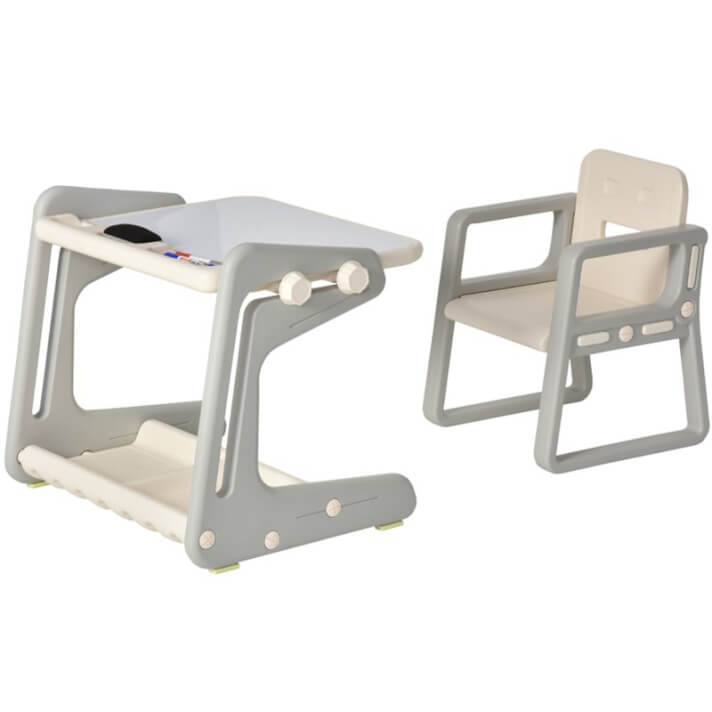 Conjunto de mesa ysilla infantil con pizarra Homcom