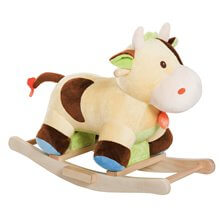 Caballo balancín con forma de vaca Homcom