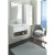Mueble Life compacto 80 cm un cajón y un estante CON LAVABO cendre y blanco B10