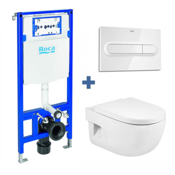 Pack inodoro suspendido MERIDIAN DUPLO ROCA