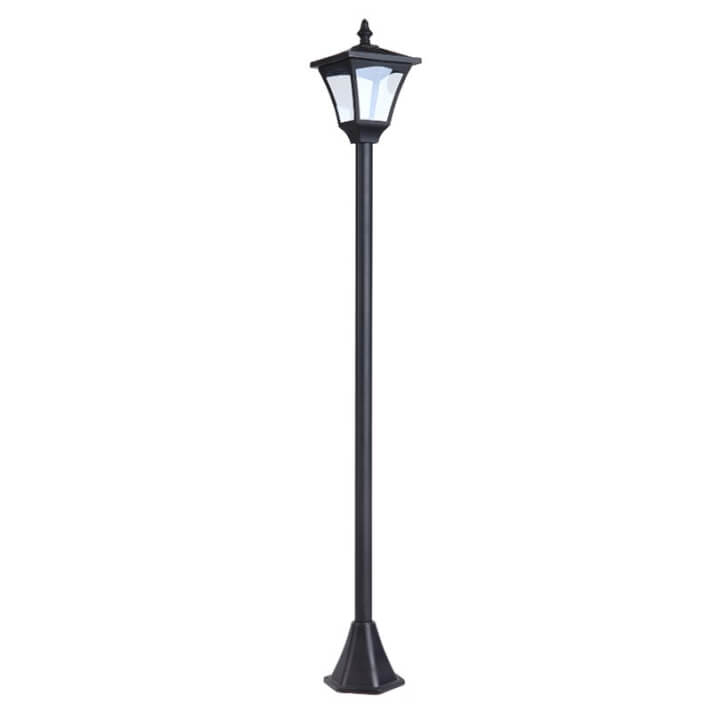 Lámpara de pie farol clásico con luces solares Outsunny