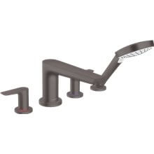 Grifo de bañera de 4 agujeros negro cepillado Talis E Hansgrohe