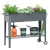 Jardinera elevada de metal gris Outsunny