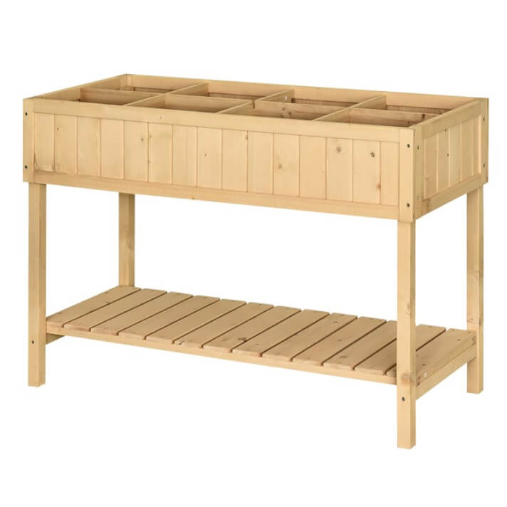Huerto urbano elevado de madera Outsunny