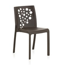Juego de 6 sillas apilables con diseño wengué Cocktail SHAF