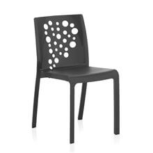 Juego de 6 sillas apilables con diseño antracita Cocktail SHAF