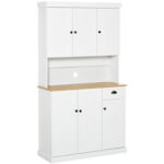 Mueble auxiliar buffet de cocina blanco Homcom
