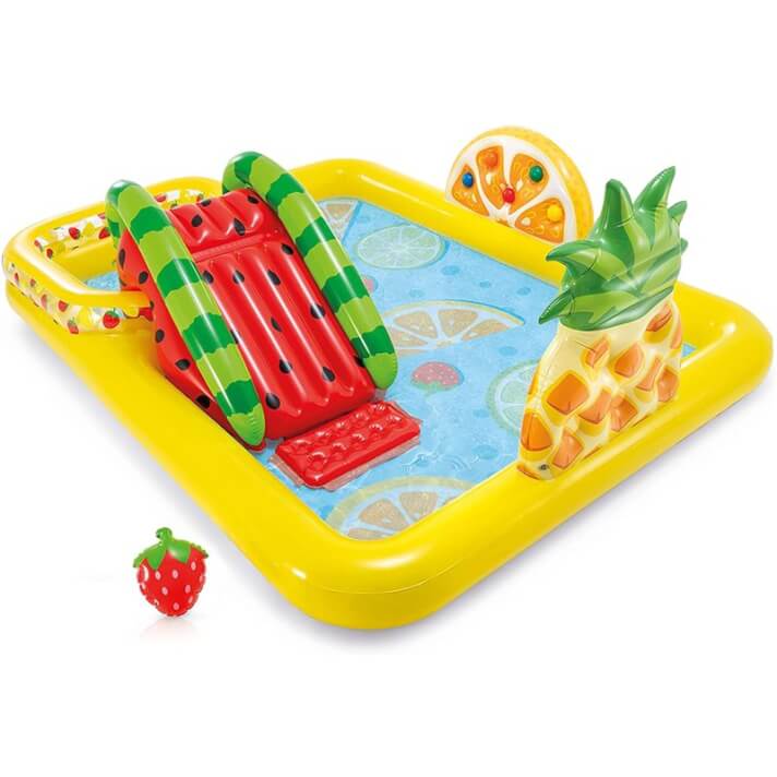 Piscina infantil centro de juegos con frutas Intex